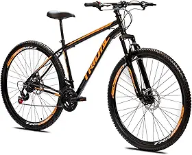Bicicleta Aro 29 Aço Mountain Bike Tridal com Freio a Disco e Suspensão Dianteira New Suspension