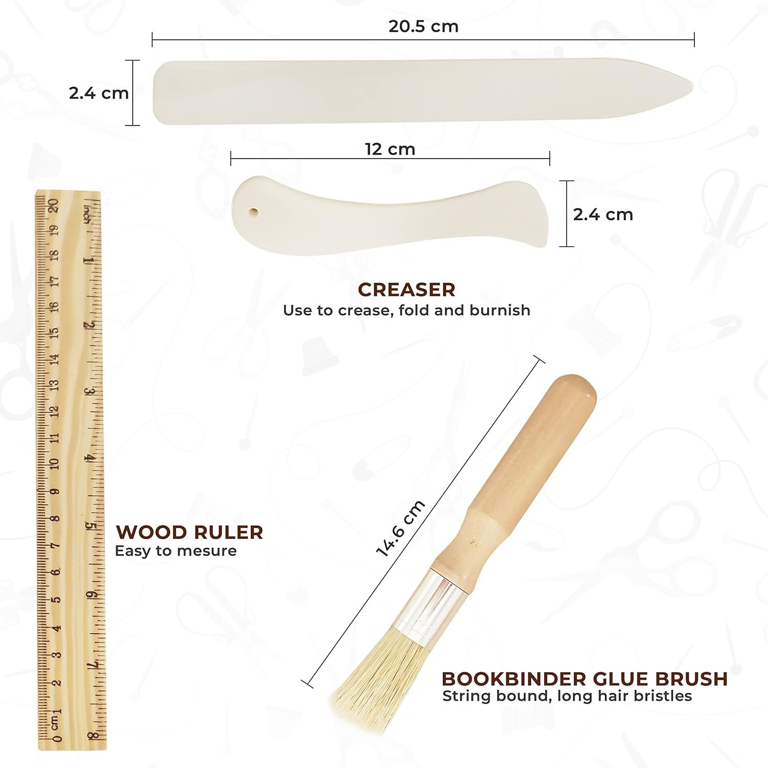 Beauty in Ashes Book Binding Kit for Beginners - Book Binding Materials - 21 Piece Bookbinding Supplies - Book Making Kit - Leather Sewing - Leather Thread - Binding Tool - Book Repair