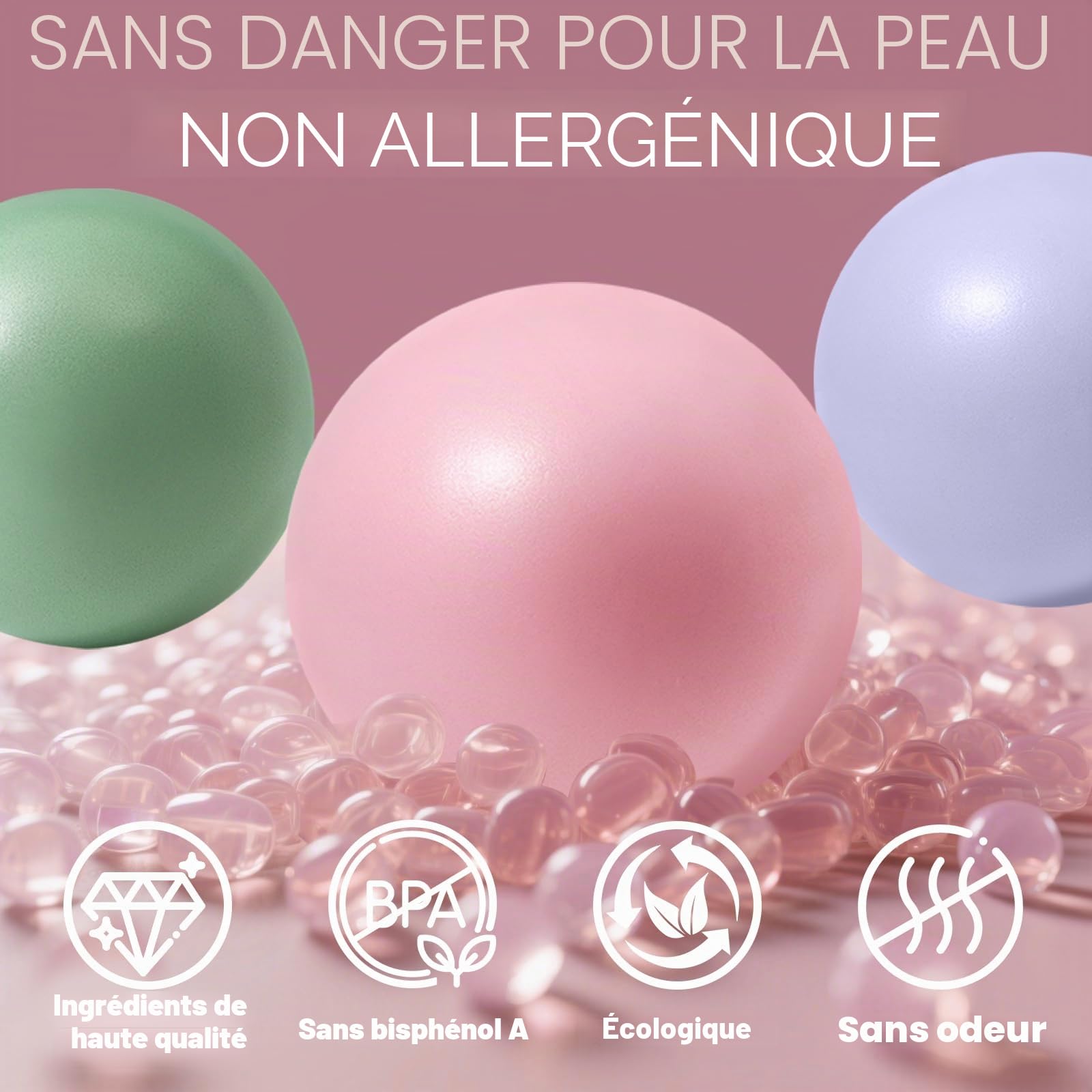 Vortix Lot de 3/6 balles de Pilates 25 cm – Anti-explosion, antidérapantes – Ballon de gymnastique avec tuyau gonflable, pour yoga et muscles du plancher pelvien