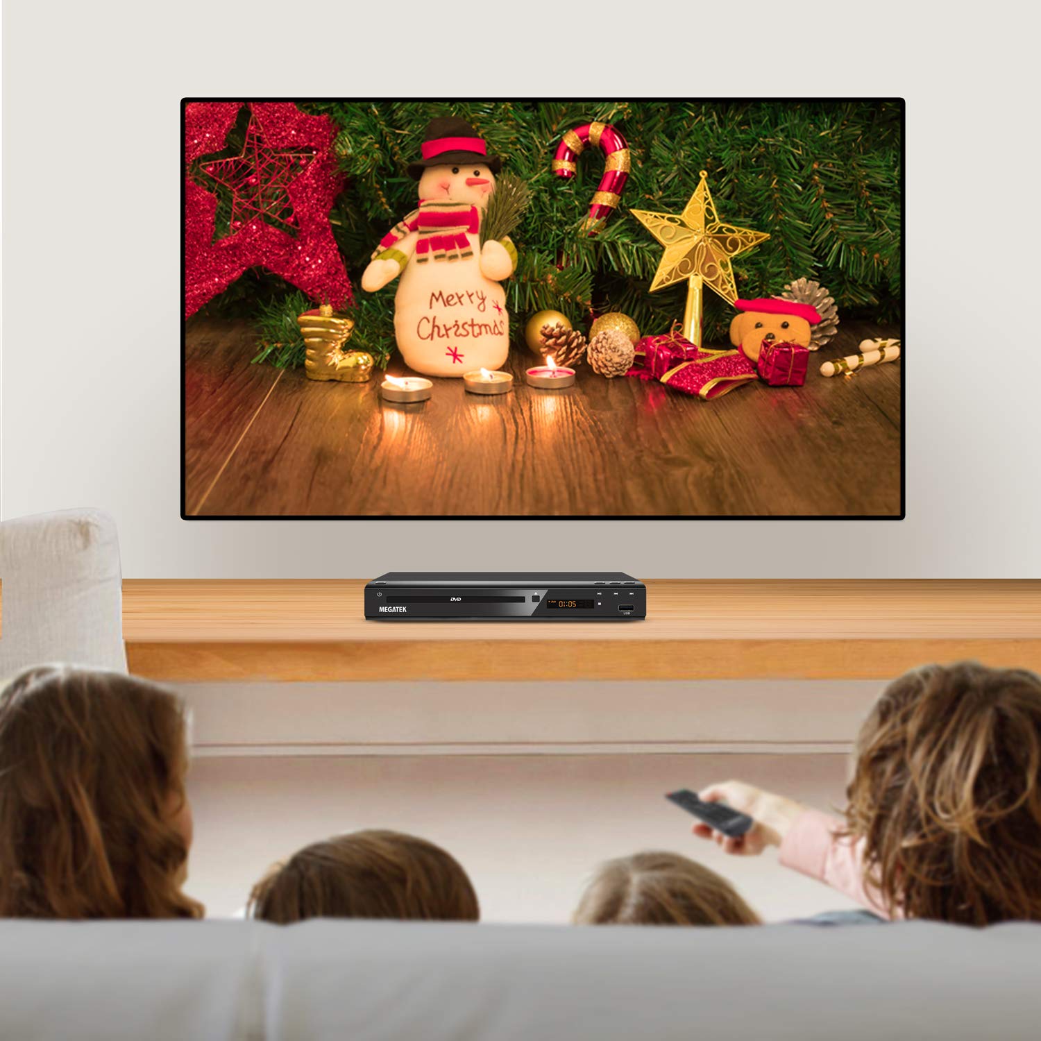 Megatek Compact DVD Player for TV with HDMI 1080p HD Upscaling & AV