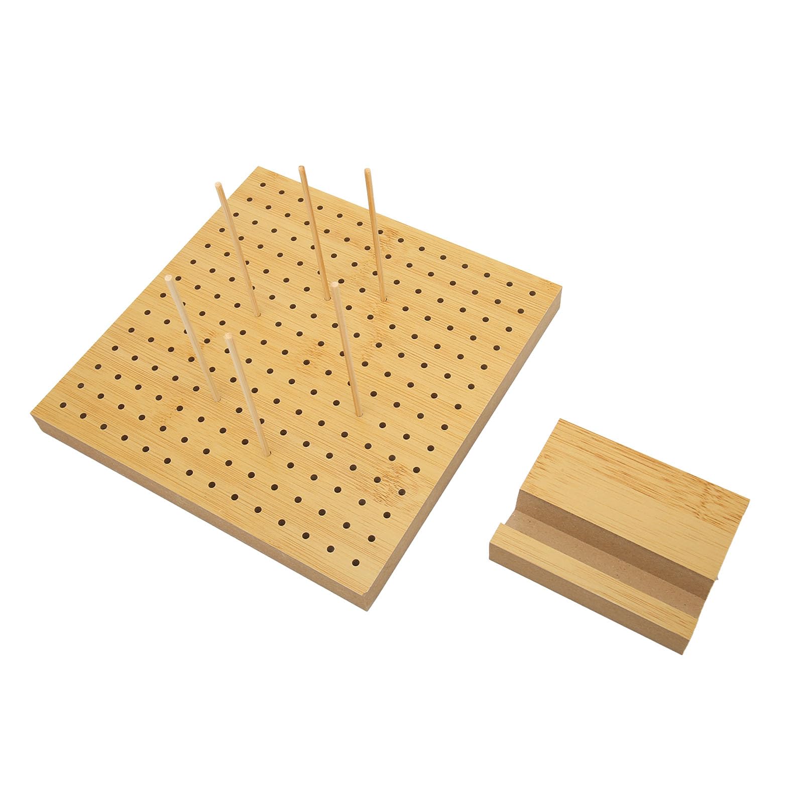 ZPSHYD Crochet Blocking Crochet Blocking Board with 6 Pins, m Hole Diameter, Tetragonum Wooden Crochet Blocking for Beginners, Mothers, S