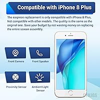Vista 3 de Para iPhone 8 Plus - Altavoz de oído de repuesto con cámara frontal de 7 MP + módulo de auricular frontal con sensor de proximidad, micrófono