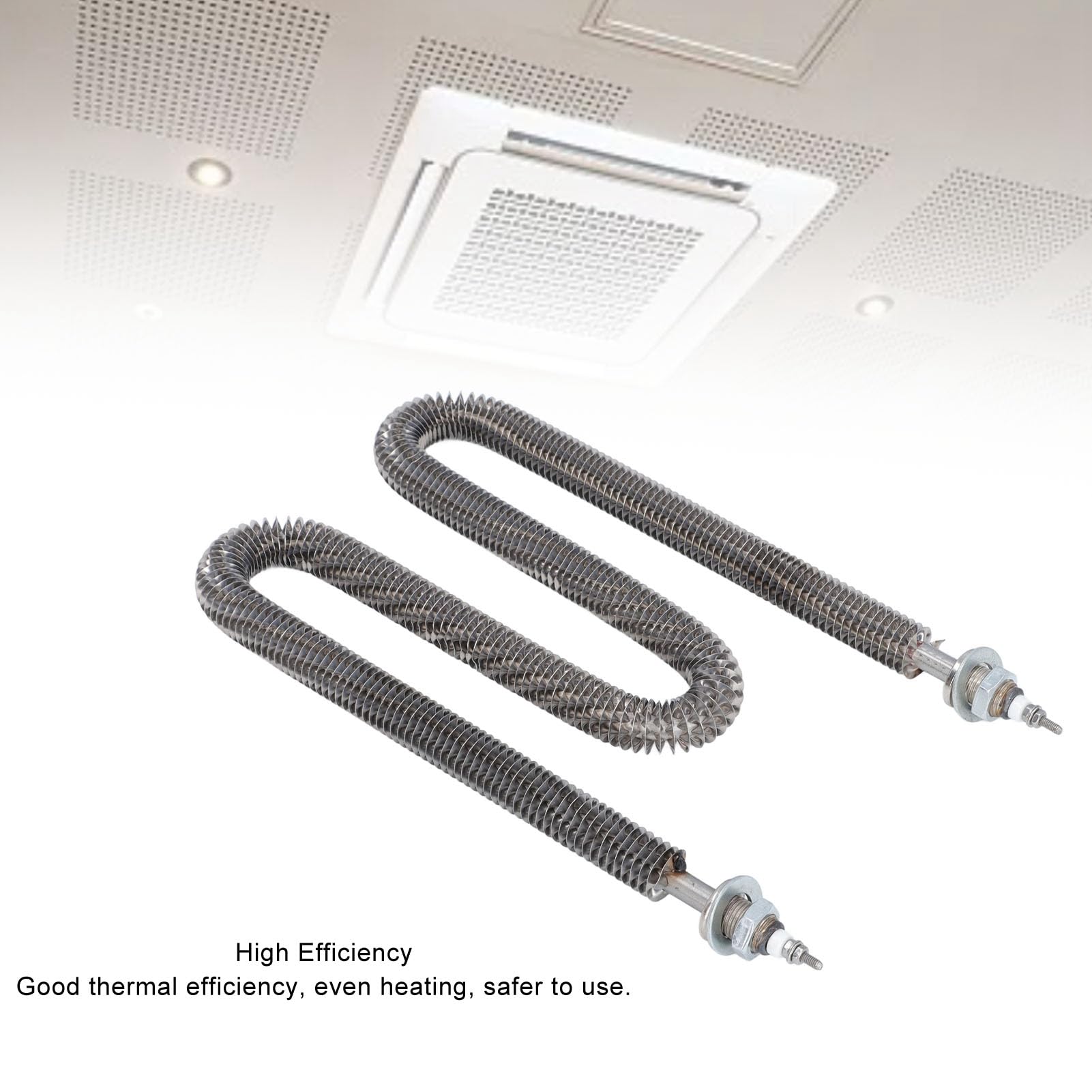 Tubo Riscaldante Alettato Tipo W in Acciaio Inossidabile per Forni e Attrezzature da Panetteria - Elemento Riscaldante Elettrico da 2500 W 220 V - Diametro Tubo 12 mm, Lunghezza (220 V)