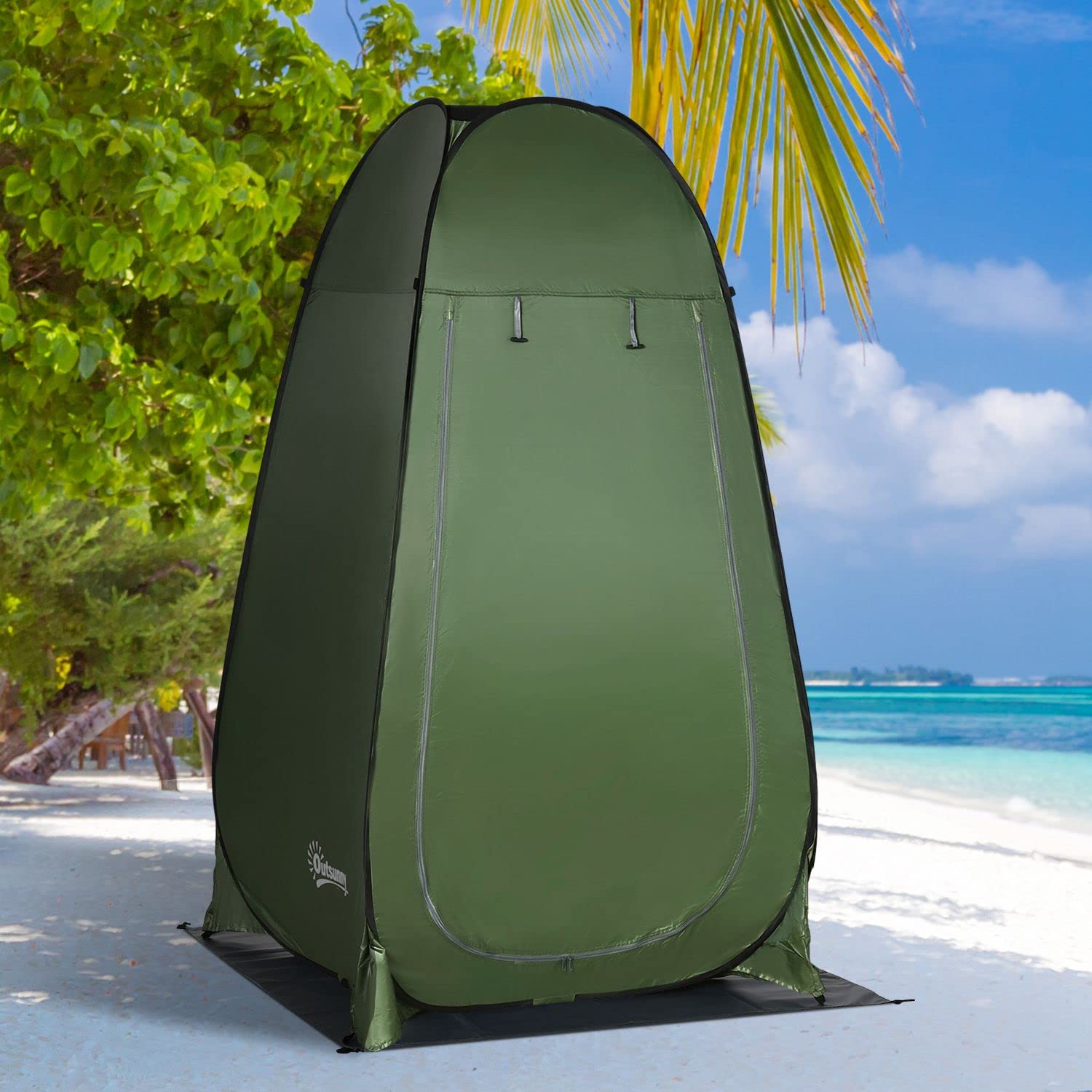 Outsunny Tenda Doccia da Campeggio Portatile 126x124x189 cm