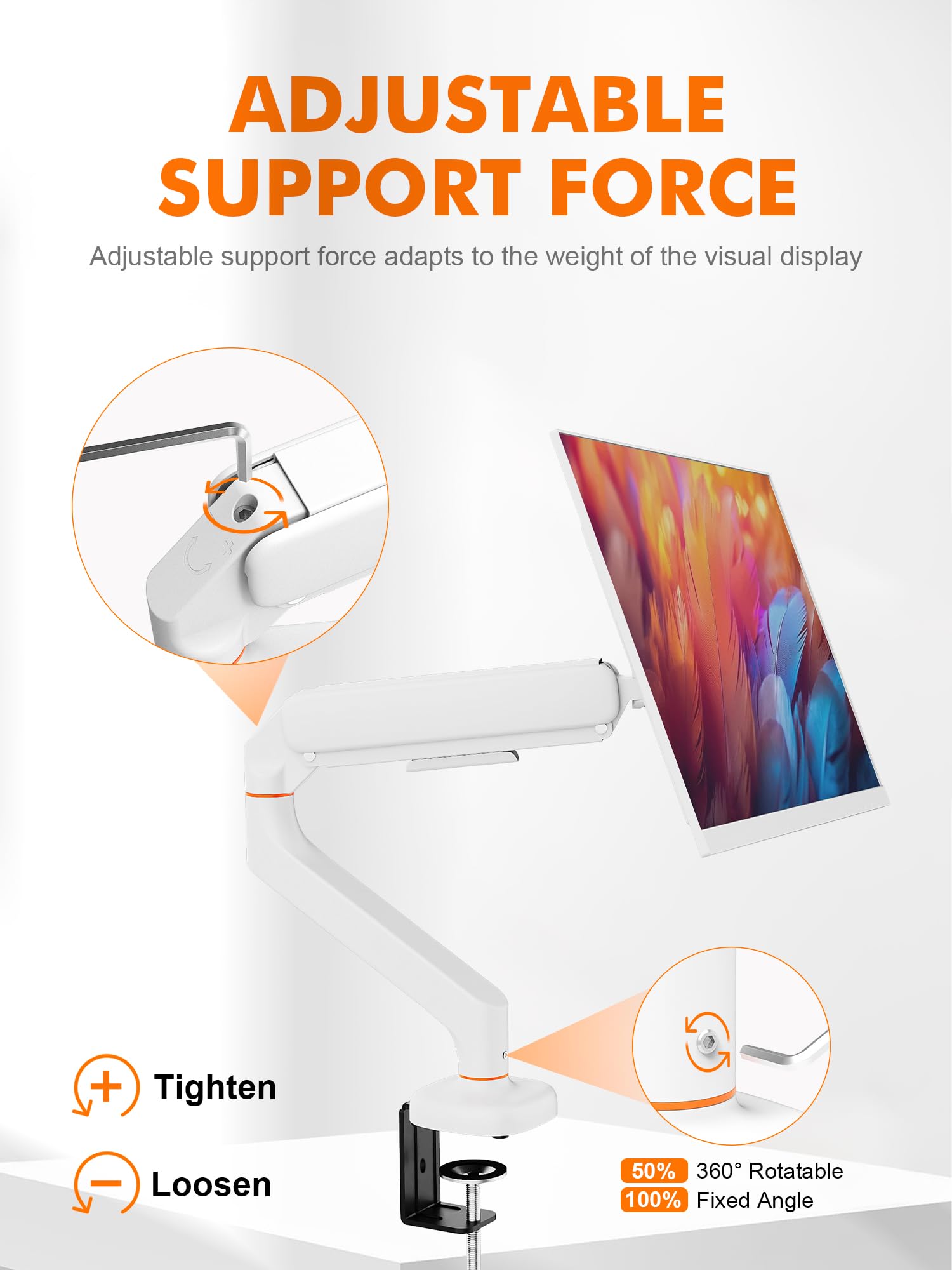 Ibergrif MA001 2 Monitor Arm Schermen Voor Van 33 81 Cm  13 32 Inch Verstelbare Gasarm Ondersteunt Monitoren Kantelen Draaien En Met C Klem Grommet Vesa 75 100 Mm 2116611930