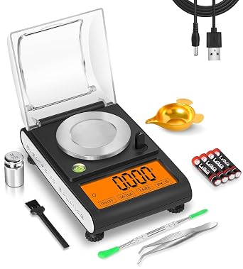 Fuzion Milligram Scale 50g/0.001g, TGD-50 Digital mg Scale with Calibration Weights