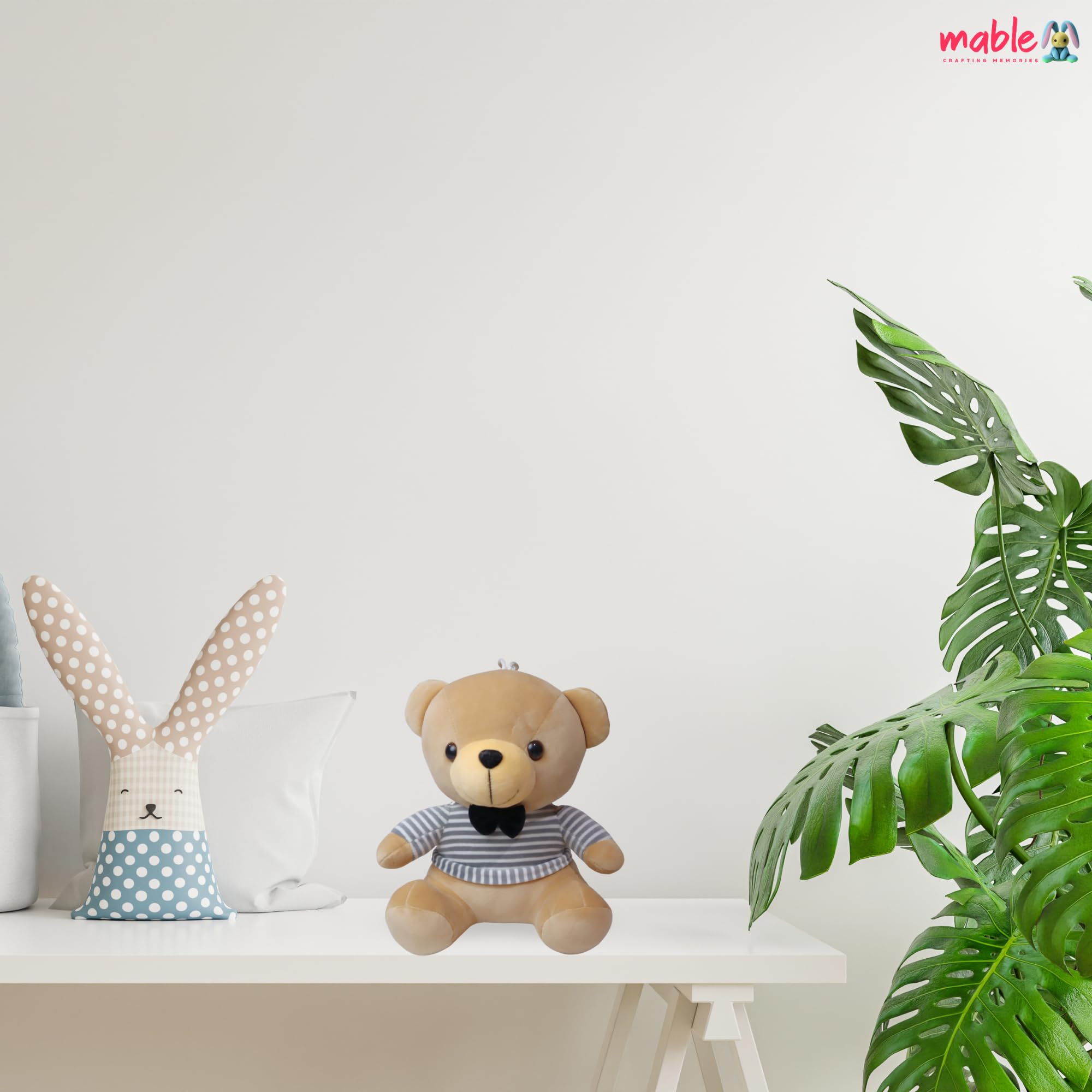 MABLE Cute Cuddly Teddy Bear | Soft Plush Stuffed Animal Toy | Huggable & Fluffy Soft Toy for Kids, Boys & Girls | Perfect Birthday & Valentine Gift for Loved Ones (30cm) 4