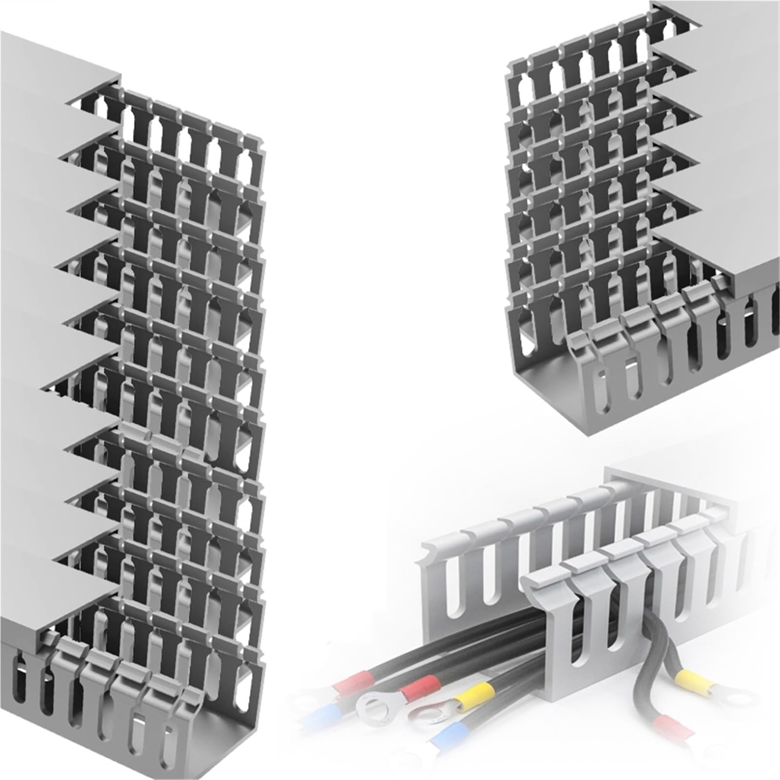 Kabelk mit offenem Schlitz, zuschneidbar, 100 cm Länge, Dekoration, PVC, Netzwerkkabel-Verteiler für Büro, Konferenzraum, Schule, Kabelmanagement-Kit