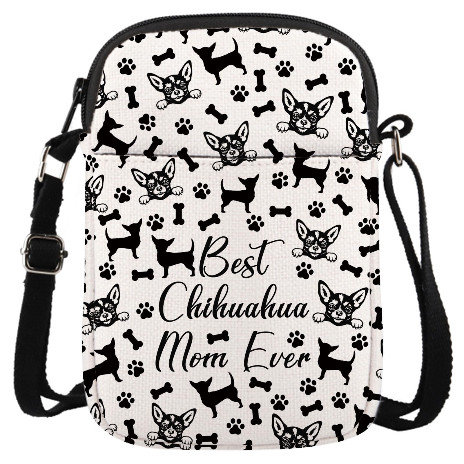 Chihuahua Mom Gift Chihuahua Owner Gift Best Chihuahua Mom Ever Chihuahua Gift Makeup Bag Animal Dog Lover Gift (Chihuahua Mom CR EU)