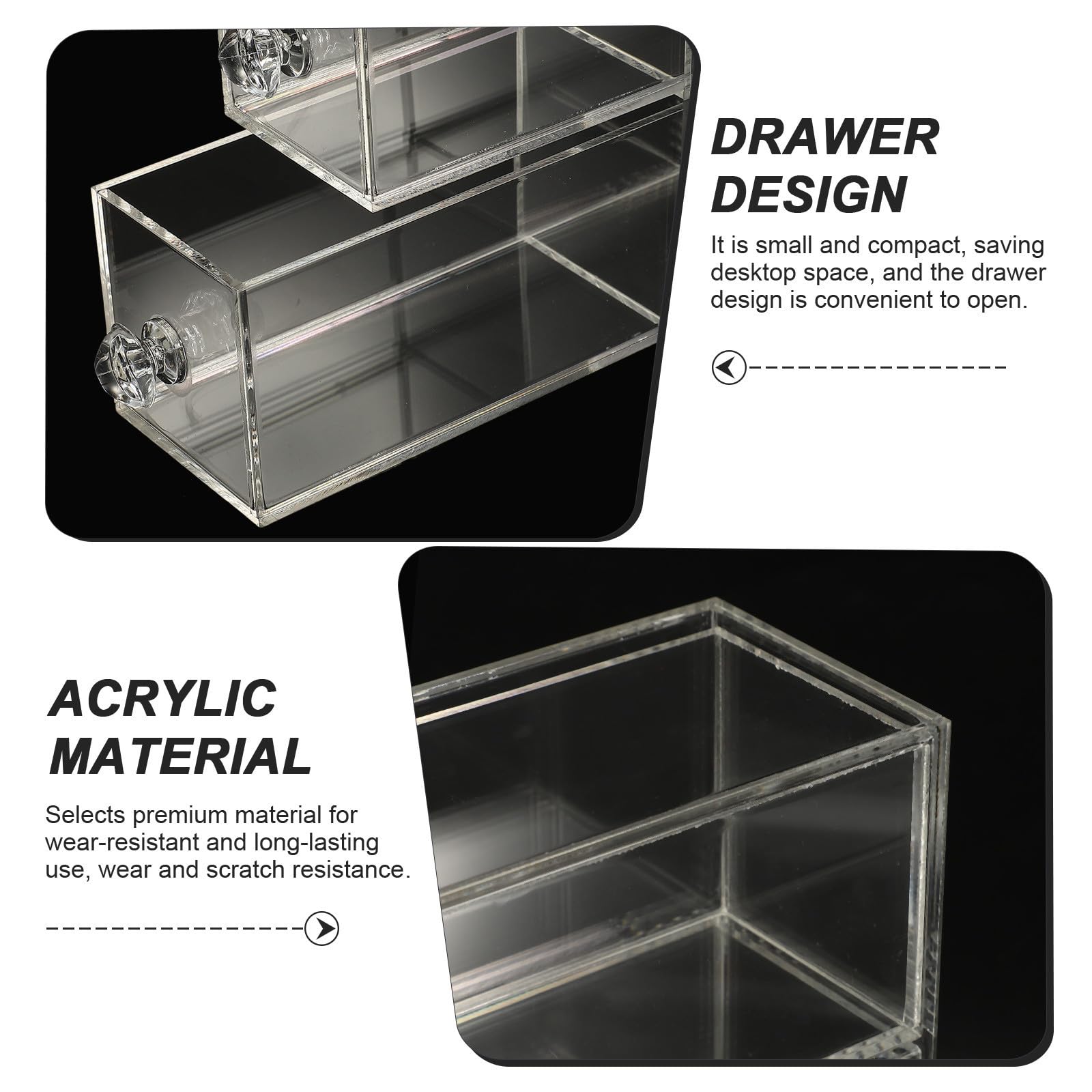Acrílico Transparente Cajonera Pequeña Organizador para Joyas
