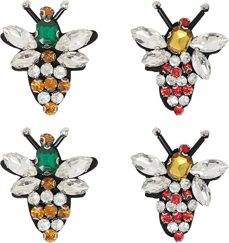 Miniatura 1 de Honbay 4 parches de imitación de abeja para coser en parches, insectos, abejas, insectos, bordados, apliques para ropa, vestido, sombrero, jeans,