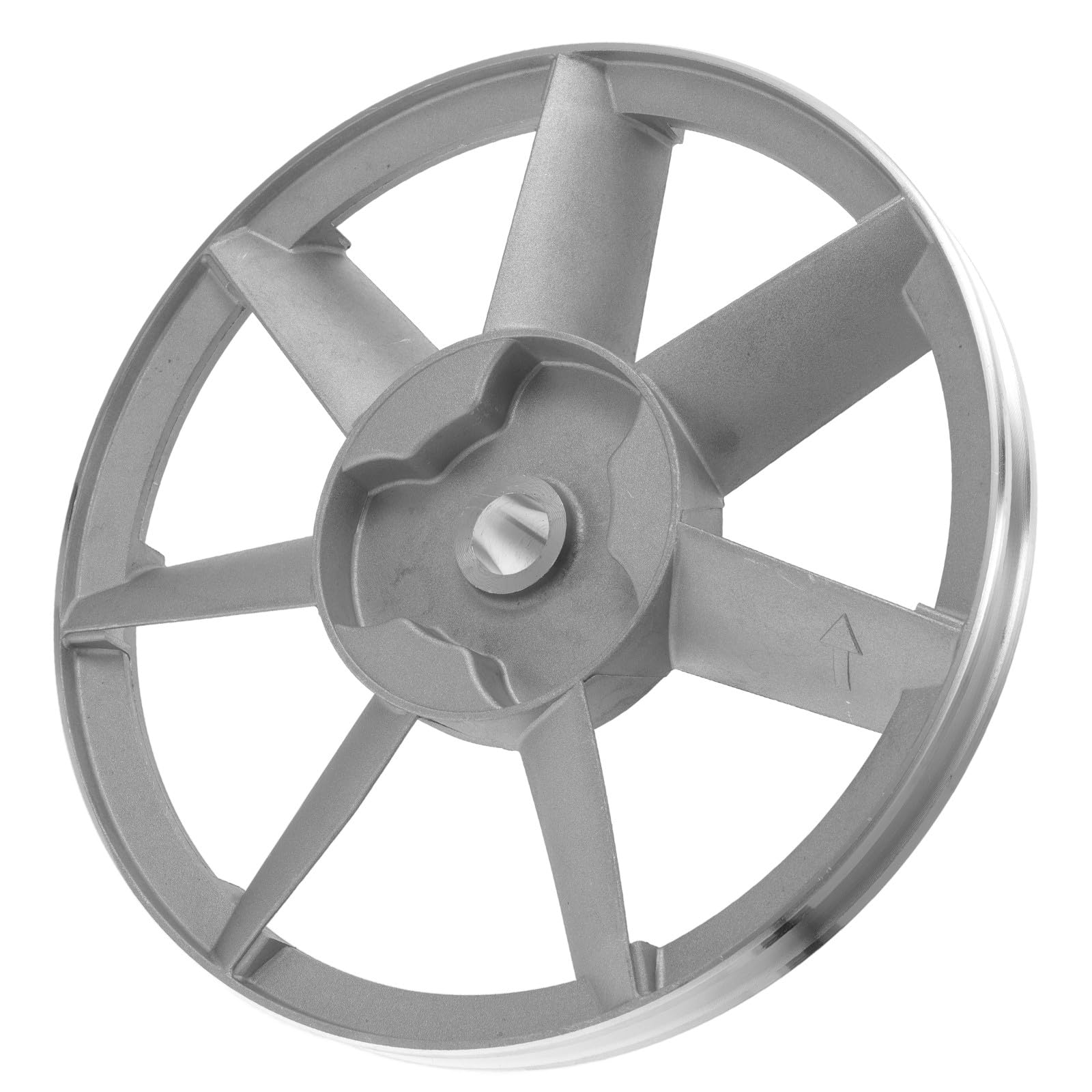 Poulie de Compresseur Volant Moteur Double Cylindre en Aluminium Argenté Fiable et Solide Accessoire Solide pour Compresseur à Air pour Usage Industriel