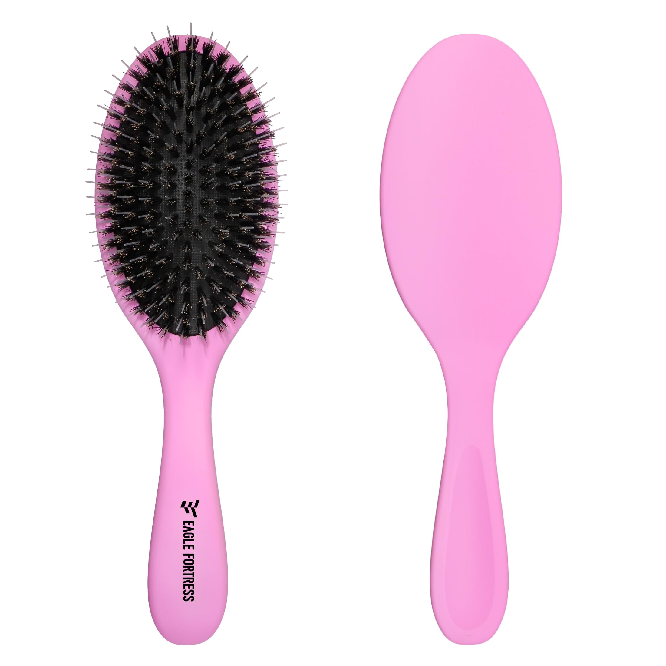 Glidease - Cepillo de cerdas de jabalí mate con cerdas suaves refinadas de nailon para mujeres, hombres y niños, cepillo desenredante sin esfuerzo, ideal para todo el cabello grueso, delgado y fino