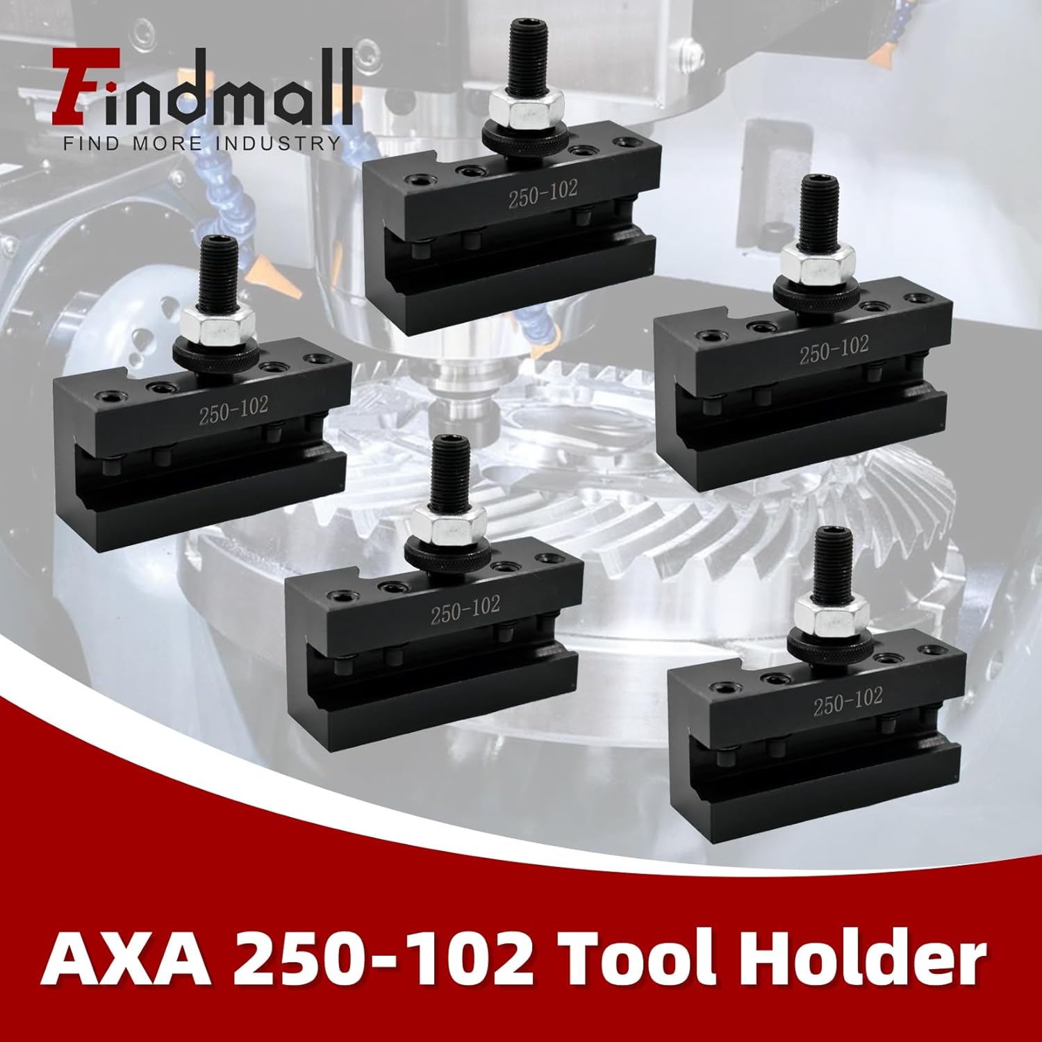 findmall 5Pcs AXA 250-102 Tool Holder AXA 102 Quick Change Tool Post Holder Fit for Swing 12 Inch AXA Tool Holder