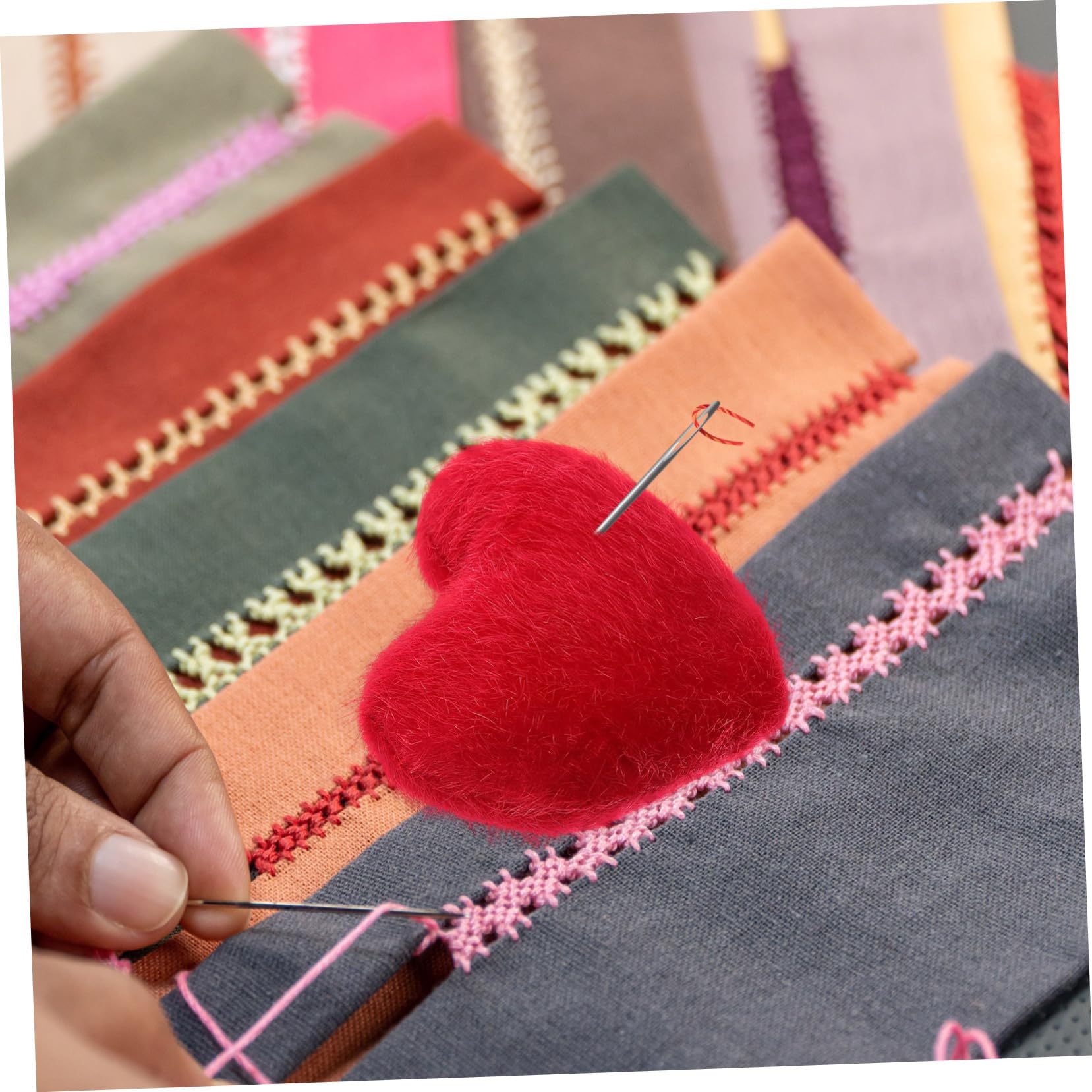 STOBOK 20piezas Alfiletero Reutilizable Forma De Corazón Para Coser Accesorio Práctico y Compacto Para Agujas y Alfileres Casa Para Costura y Manualidades