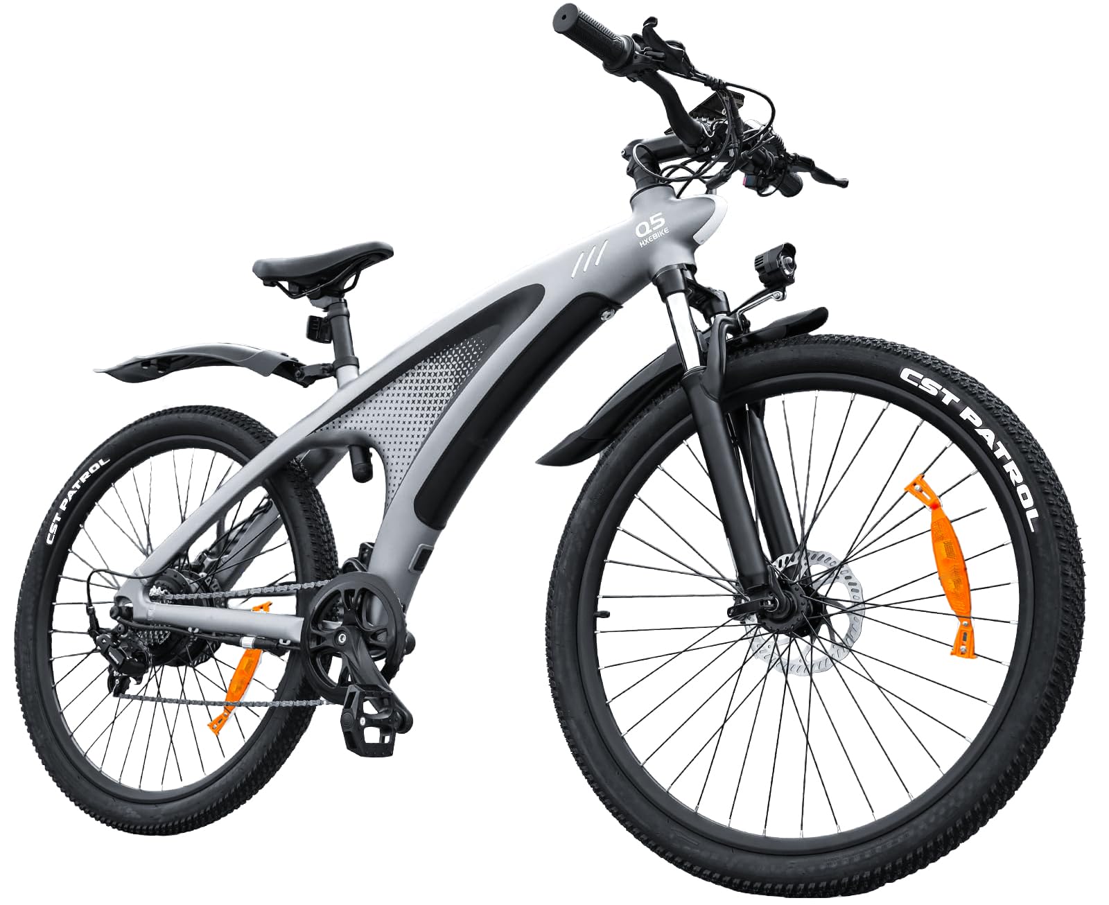 HX Q5 Shark Bici Elettrica Uomo,27.5" bicicletta elettrica per Città e Off-Road, 48V 13/20A,Autonomia di 100 km, Ammortizzatore Regolabile, Mountain E bike con Freno a Disco Idraulico
