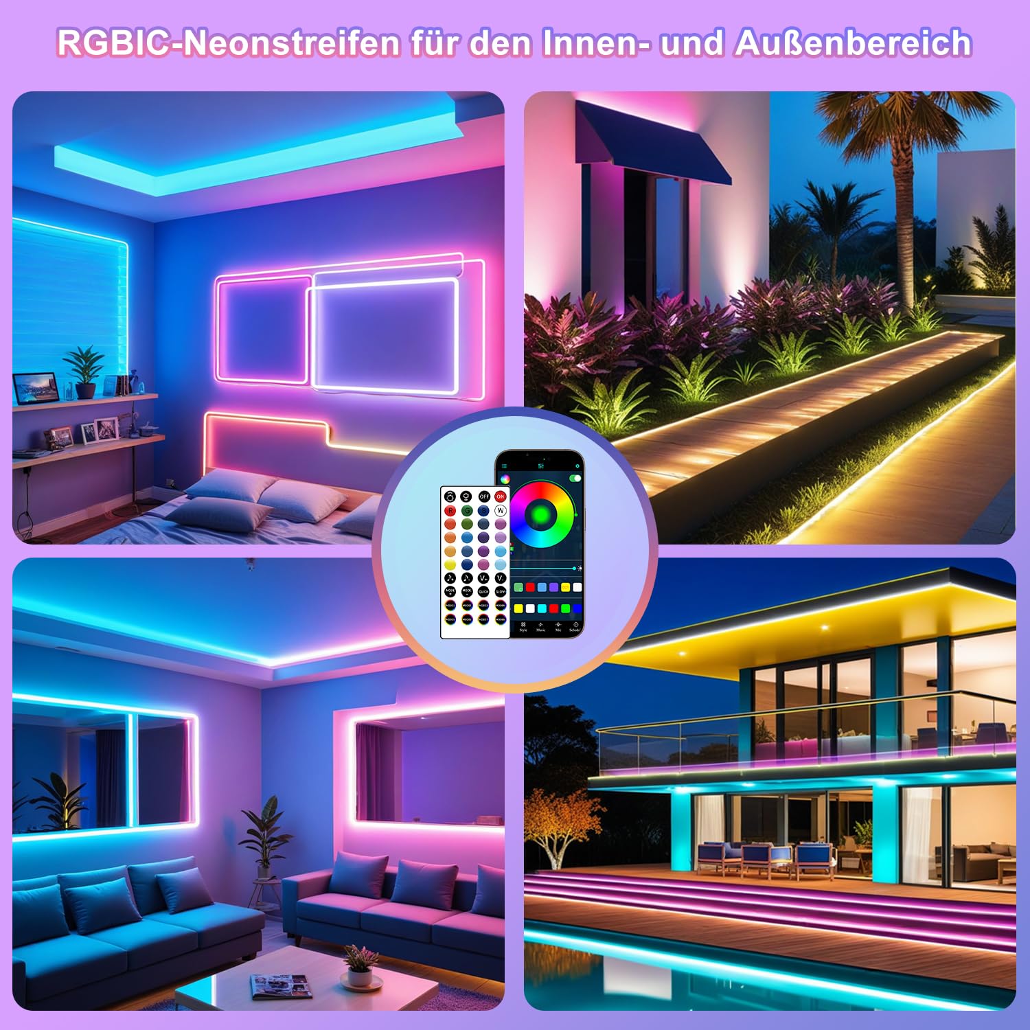 Profi LED Streifen 15m RGB, IP67, 1260 LEDs Bluetooth App, 24V | Für Event, Gewerbe