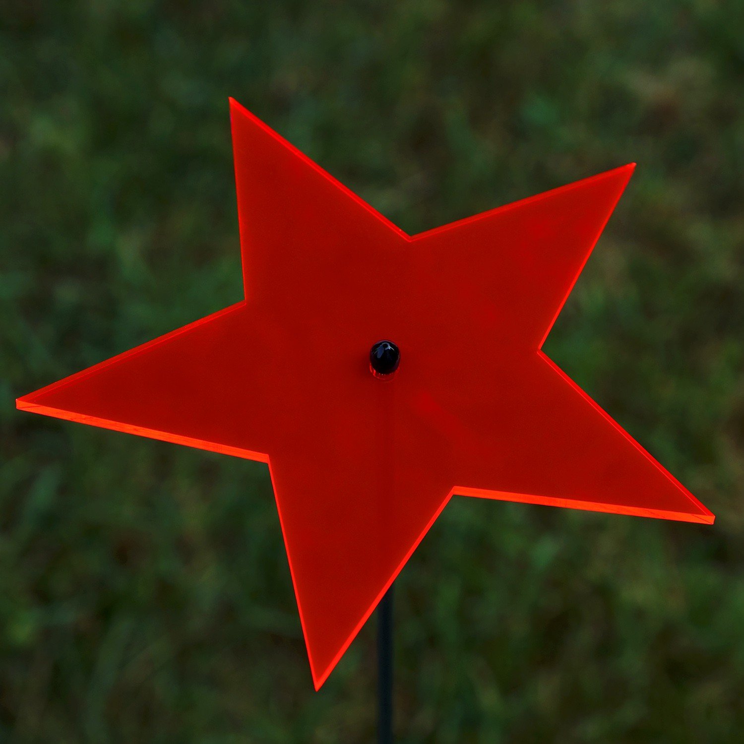 Acchiappasole A Fiore In Plexiglas Fluorescente, 14 Cm, Con Asta