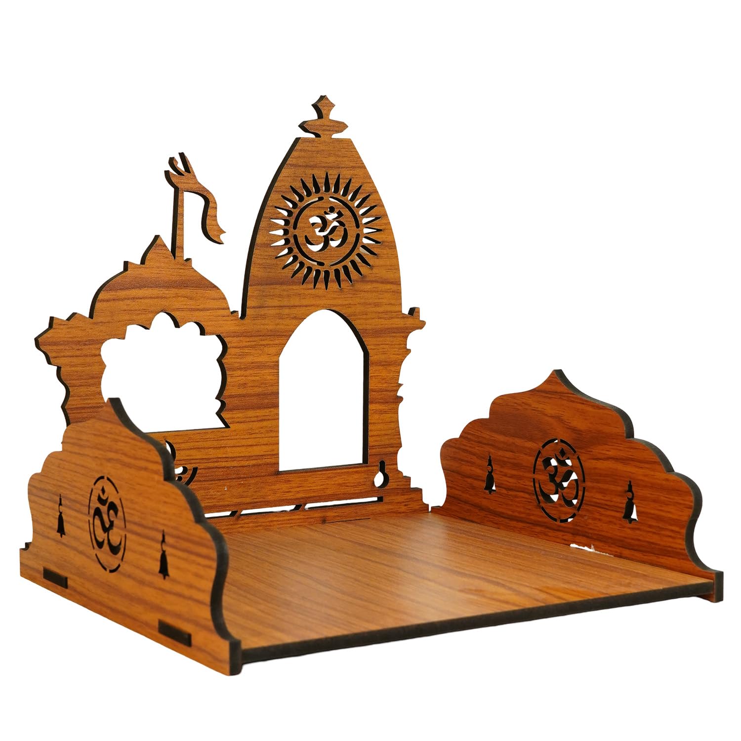 Ekhasa Ayodhya Ram Mandir Inspired Wooden Pooja Mandir for Home Wall Mounted | Wooden God Temple for Home | Pooja Stand for Home | Puja Mandir for Home | Pooja Unit for Home | Temple for Office (B0DDQFJ79M) Amazon Price History, Amazon Price Tracker