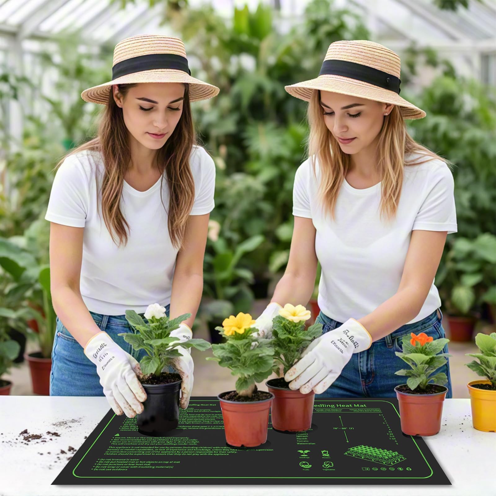 25cm*52cm Estera TéRmica para PláNtulas, Estera Calefactora para Plantas, Alfombrilla Térmica para Plantas con Termostato, para Jardinería Invernaderos Semillas de Cultivos Germinación Cultivo