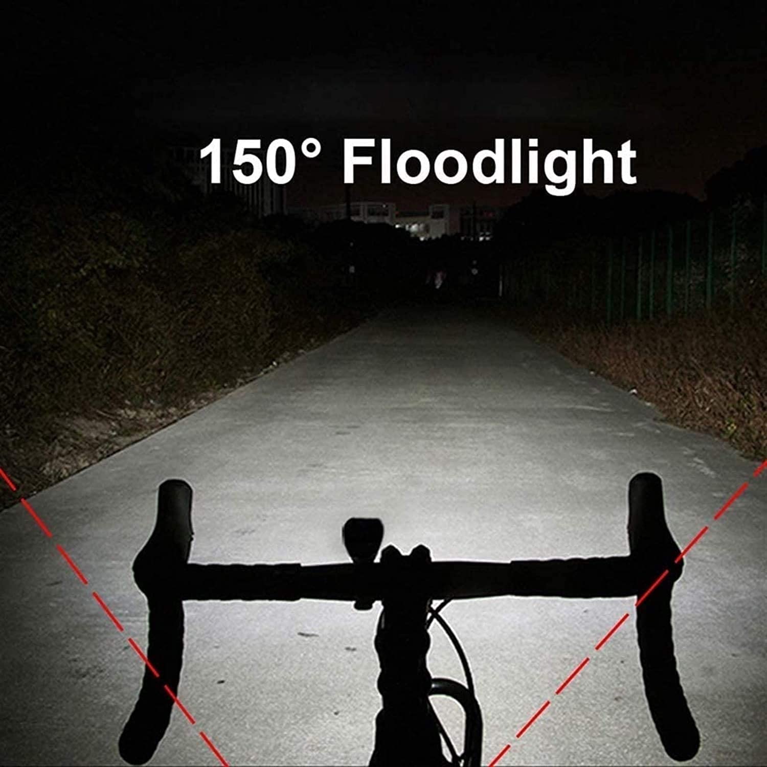 ARTSZY Luce for Bici for Guida Notturna, Faro for Bicicletta da 120 Lumen, Luce Anteriore for Bici, Luce for Bici a LED Ricaricabile, for Guida Notturna, Sport all'Aria Aperta e Varie situazioni