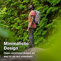 Vista 4 de Osprey Hikelite 28L Lightweight Hiking Backpack - Durable Travel Daypack with Rain Cover for Men and Women, Chameleon/Black, S/M