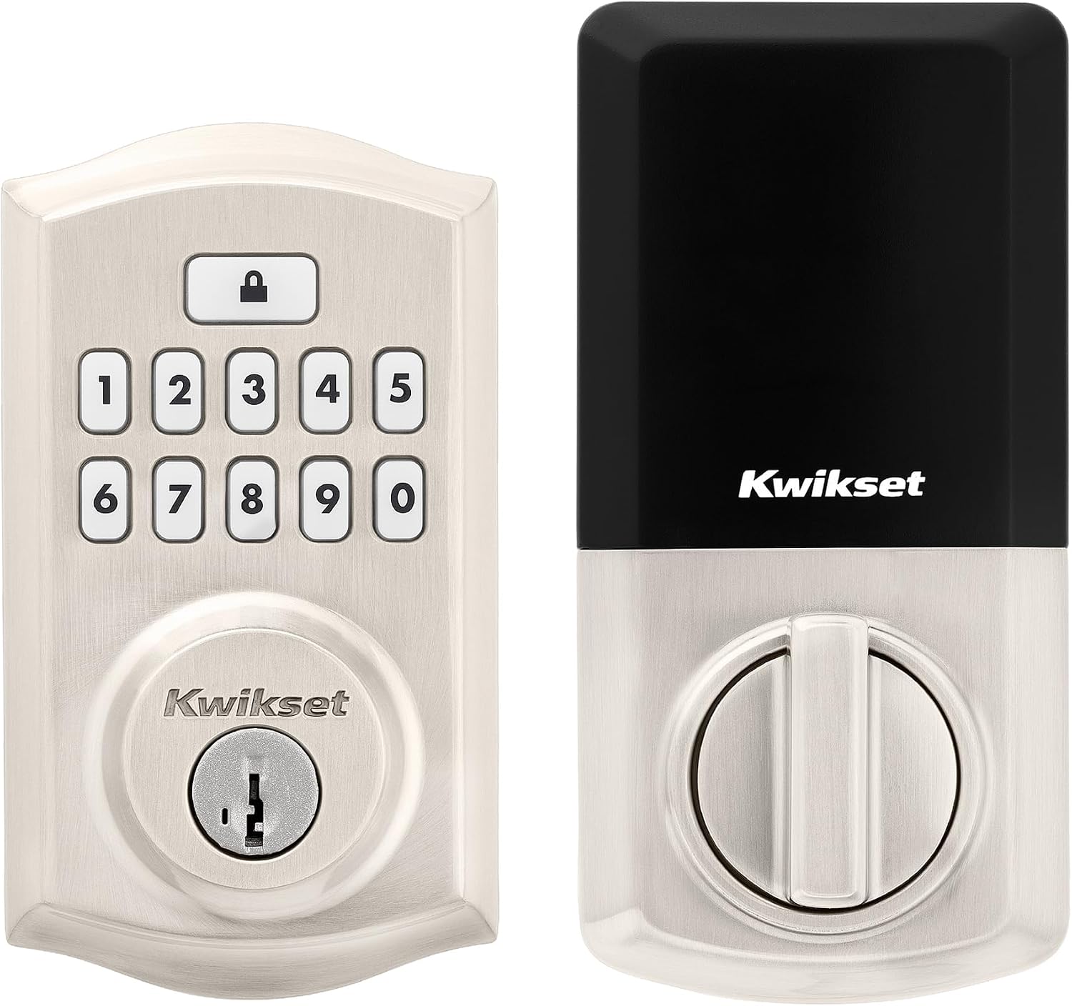 SmartCode 260 Keyless Entry Electronic Keypad Deadbolt Door Lock | Satin Nickel, Auto-Lock, Custom User Codes, Advanced Security, Traditional