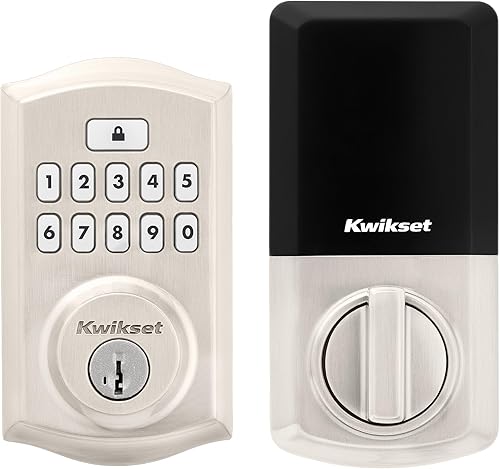 Kwikset SmartCode 260 Cerradura Electrónica de Entrada sin Llave con Teclado y Pestillo de Seguridad, con Auto-Bloqueo, Códigos de Usuario Níquel