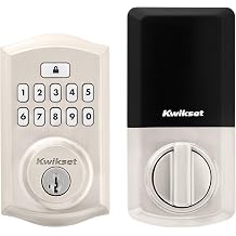 Kwikset SmartCode 260 Keyless Entry Electronic Keypad Deadbolt Door Lock with Auto-Lock, Custom User Codes, Advanced Security in Satin Nickel Traditional