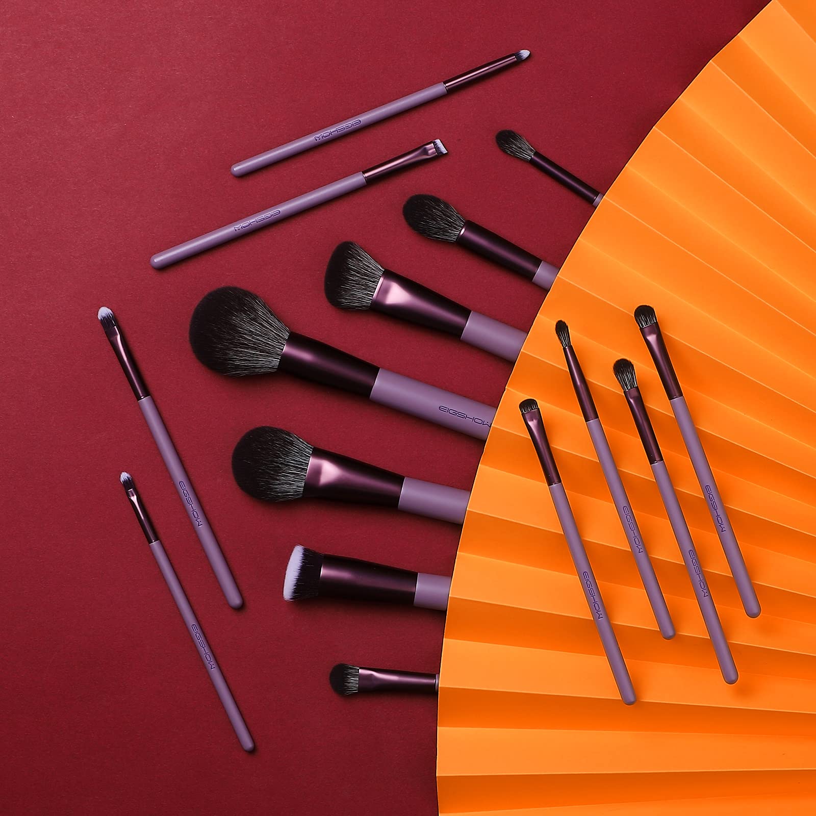 EIGSHOWKit de 15 brochas de maquillaje., , , Humo Púrpura,, ]