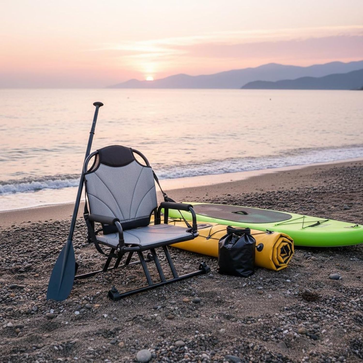 Asiento giratorio Kayak, respaldo plegable ajustable silla multifuncional