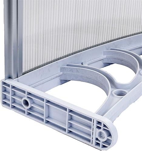 Miniatura 8 de Toldo de ventana de 40 x 30 pulgadas, moderno toldo de policarbonato para puerta delantera, cubierta de puerta de ventana para lluvia, nieve,