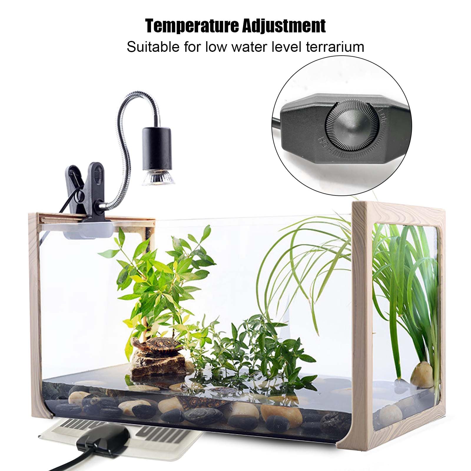 Reptile Heat Mat with Adjustable Temperature Control, Terrarium Heat Warm mats for Pet Tank Tortoise/Snakes/Lizard/Gecko(28W, Large 28 * 28 cm) — view 6