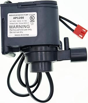 AC 120V AP1200 Commercial Large Flowing Water Ice Machine Water Pump Small Circulating Submersible Pump For HZB-30F,HZB-38F,HZB-32,HZB-45,HZB-65,HZB-90,HZB-120,HZB-160 Ice Maker 60Hz 0.13A Hmax0.8m