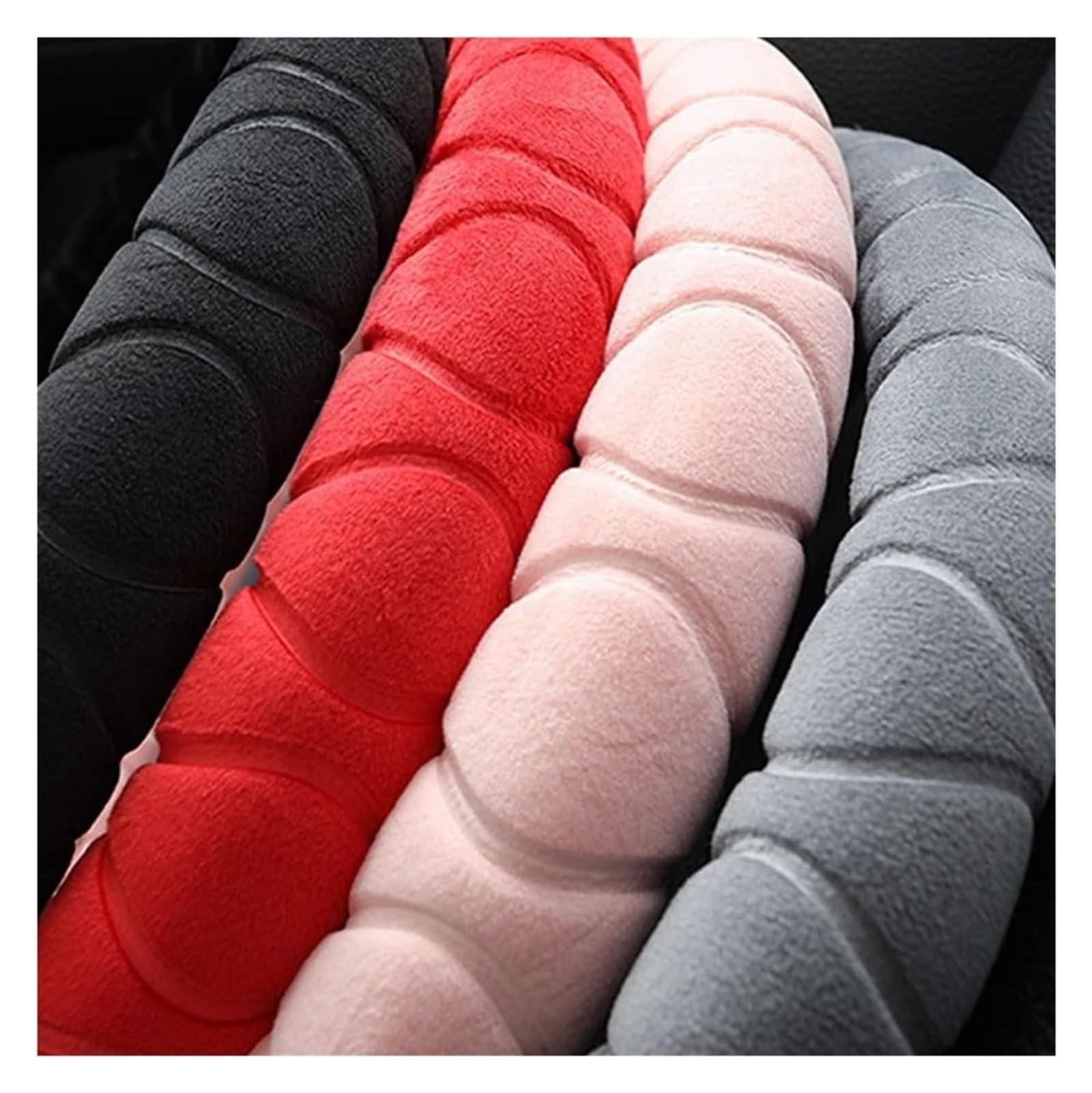 Cubre Volante para Cubrir El Volante De Piel Suave Y Cálida De Invierno Fundas Universales para Volante De Coche Fundas Protectoras para Volante(Black-Style 2)