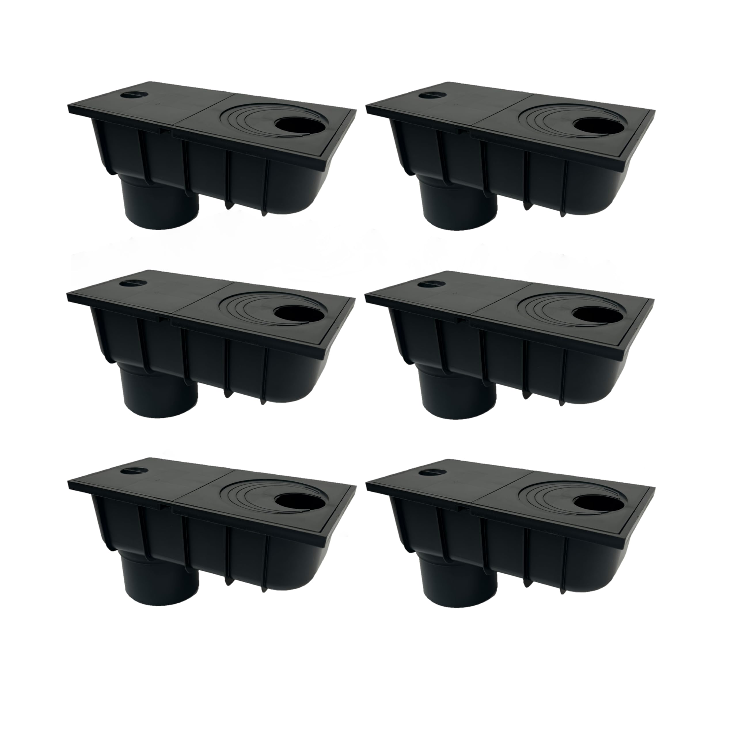 6 sztuk odpływu wody deszczowej od 50 mm do 110 mm z sitkiem, odpływ wody deszczowej DN110, czarny, filtr do wody deszczowej, uniwersalny do różnych rozmiarów rur