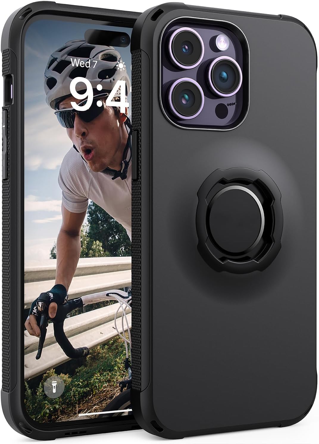 Lock Protective Case for iPhone14 Pro Max Black