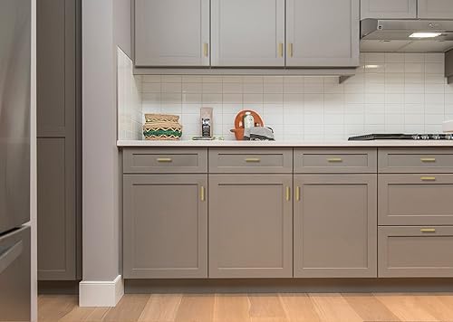 Miniatura 8 de Ravinte Paquete de 30 manijas cuadradas de gabinete de 3 pulgadas, acabado de latón cepillado, tiradores de accesorios de cocina de acero inoxidable