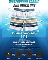 Vista 6 de maamgic Traje de baño para hombre de corte ajustado de 7 pulgadas, de secado rápido, con forro de malla