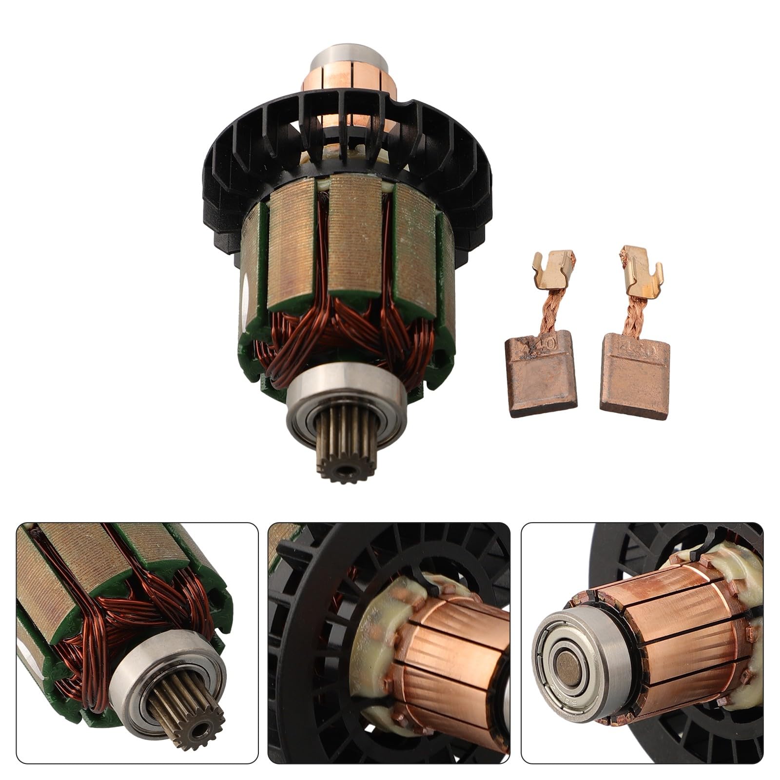 Lot de 3 balais de charbon 194427-5 Cb-440 pour modèles Makita Ddf482 Dhp482 avec 619380-9 619583-5 pièces de rechange pour perceuse visseuse