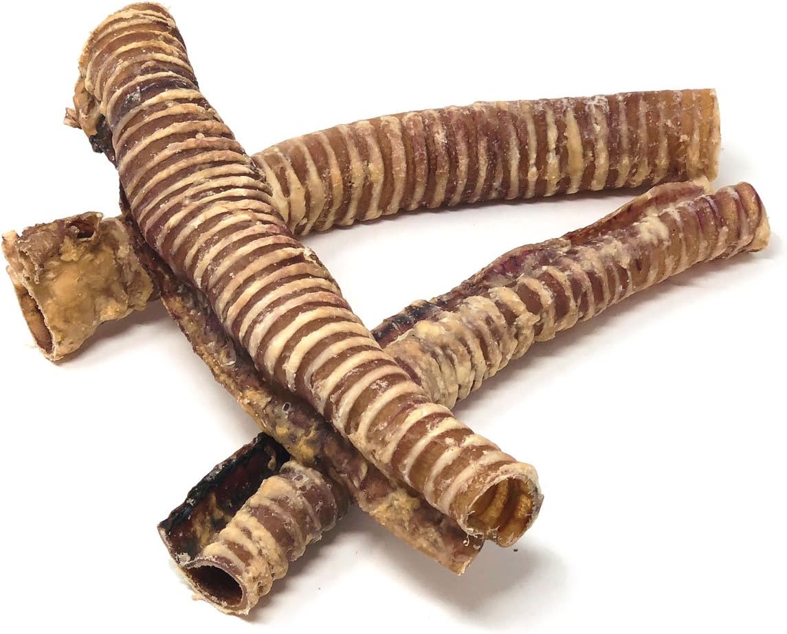 ValueBull Beef Trachea Dog Treats 10-12 Inch, 10 Count - Natural Angus Dog Chews with Glucosamine, Chondroitin & Amino Acids