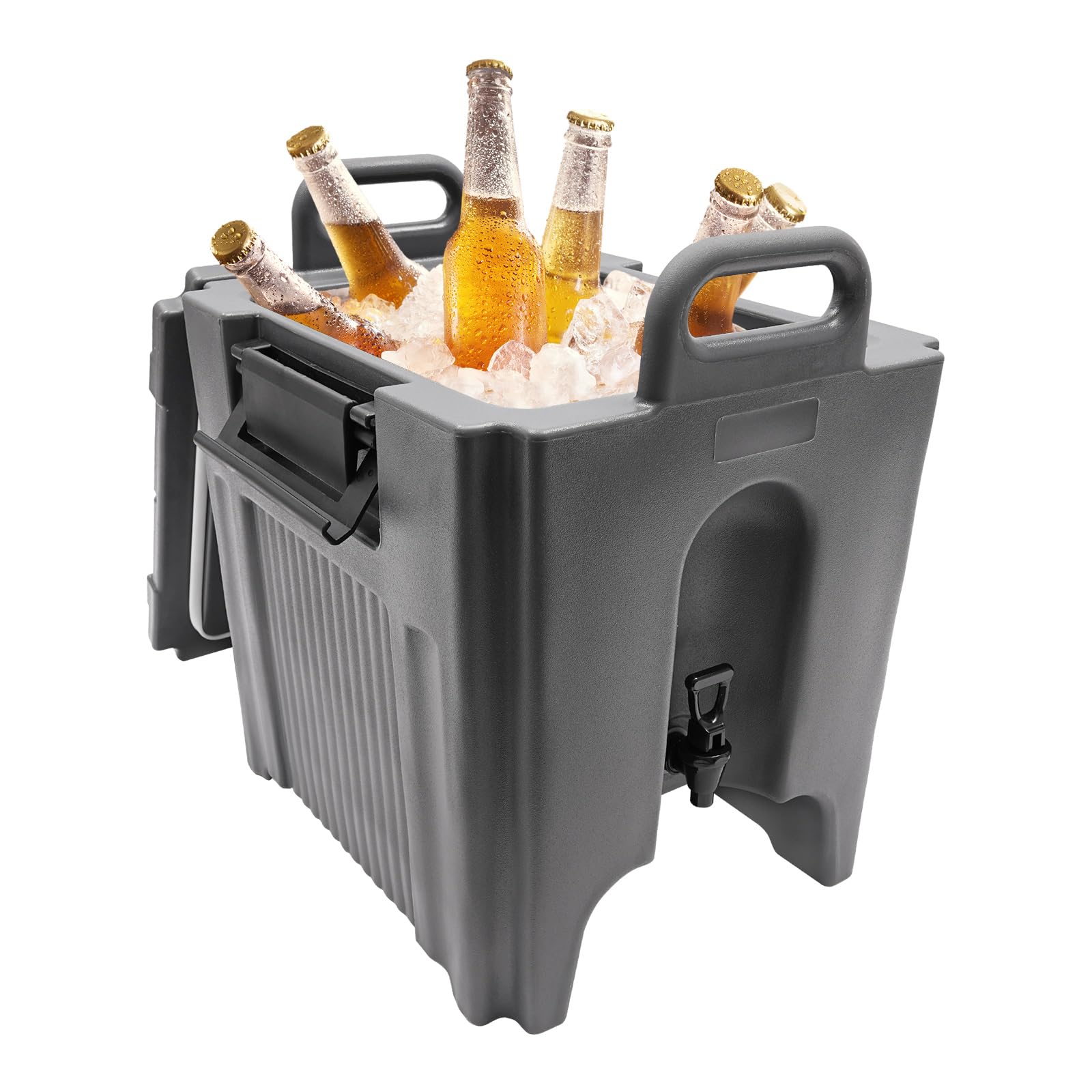 MSAIERPLR Insulated Beverage Dispenser Portable Thermal Beverage Server Insulated Beverage Dispenser with Handles 10 Gallon Commercial Beverage Dispenser for Restaurants Hotels Coffee Shop (Dark Gray)