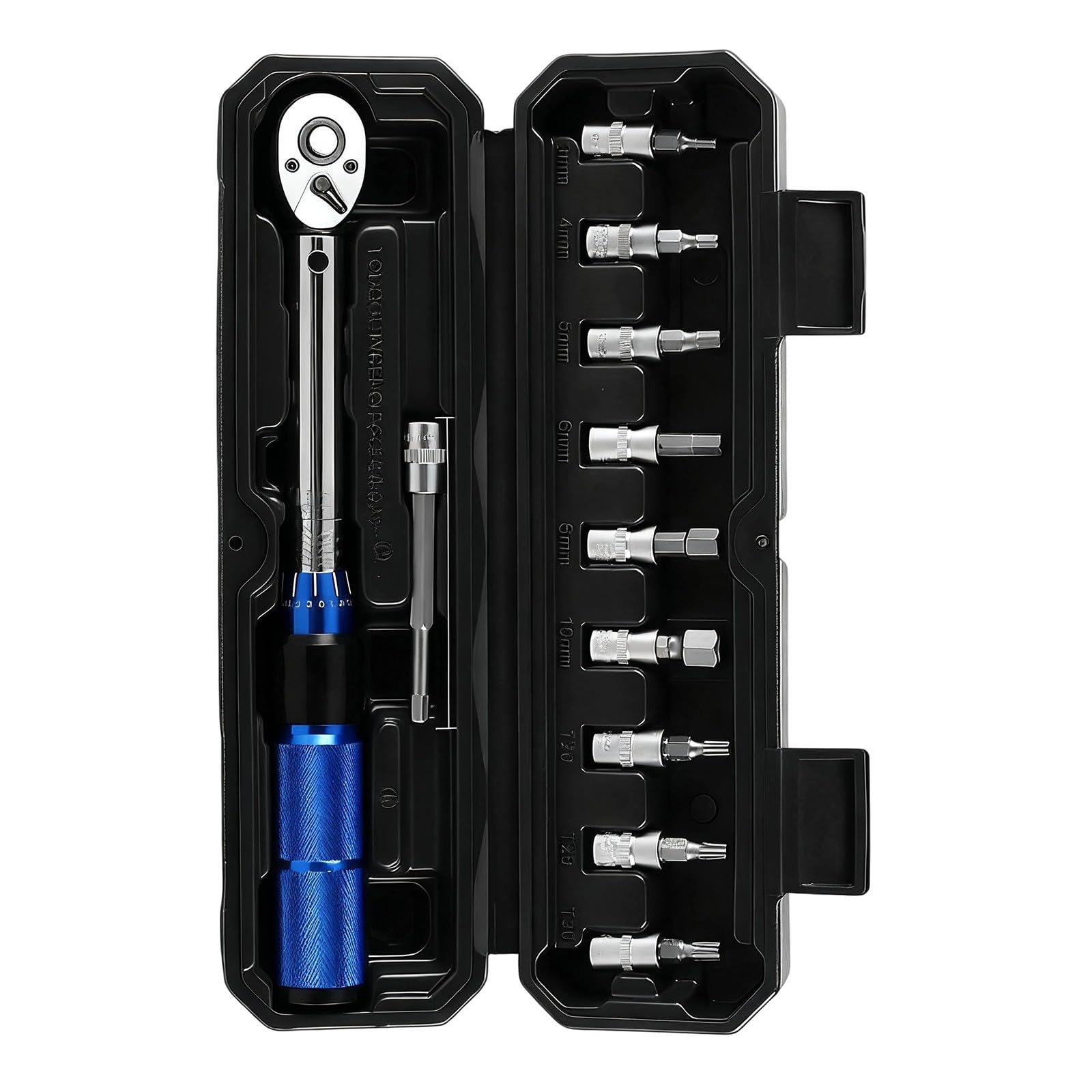 Msioytog 11 Pieces Set Torques Wrench With 72 Tooth Ratcheting Design Ergonomic Grip For Automotive Repair Sparks Plugs Maintenance Automotive Torques Wrench With Preset Function