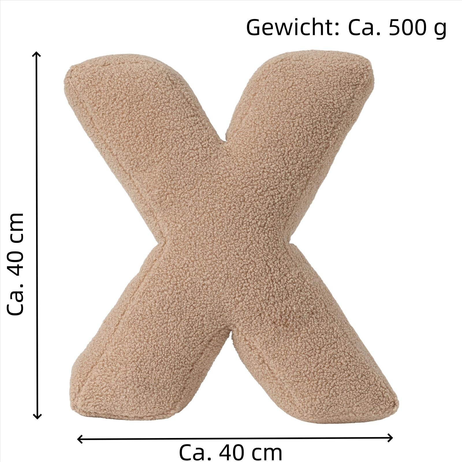 Generisch Buchstabenkissen, 40x35x10 cm Plüsch Buchstaben Kissen, Kinderzimmer Buchstabekissen, Dekokissen Kopfkissen für Sofa, Schlafzimmer, Wohnzimmerdekor (J)