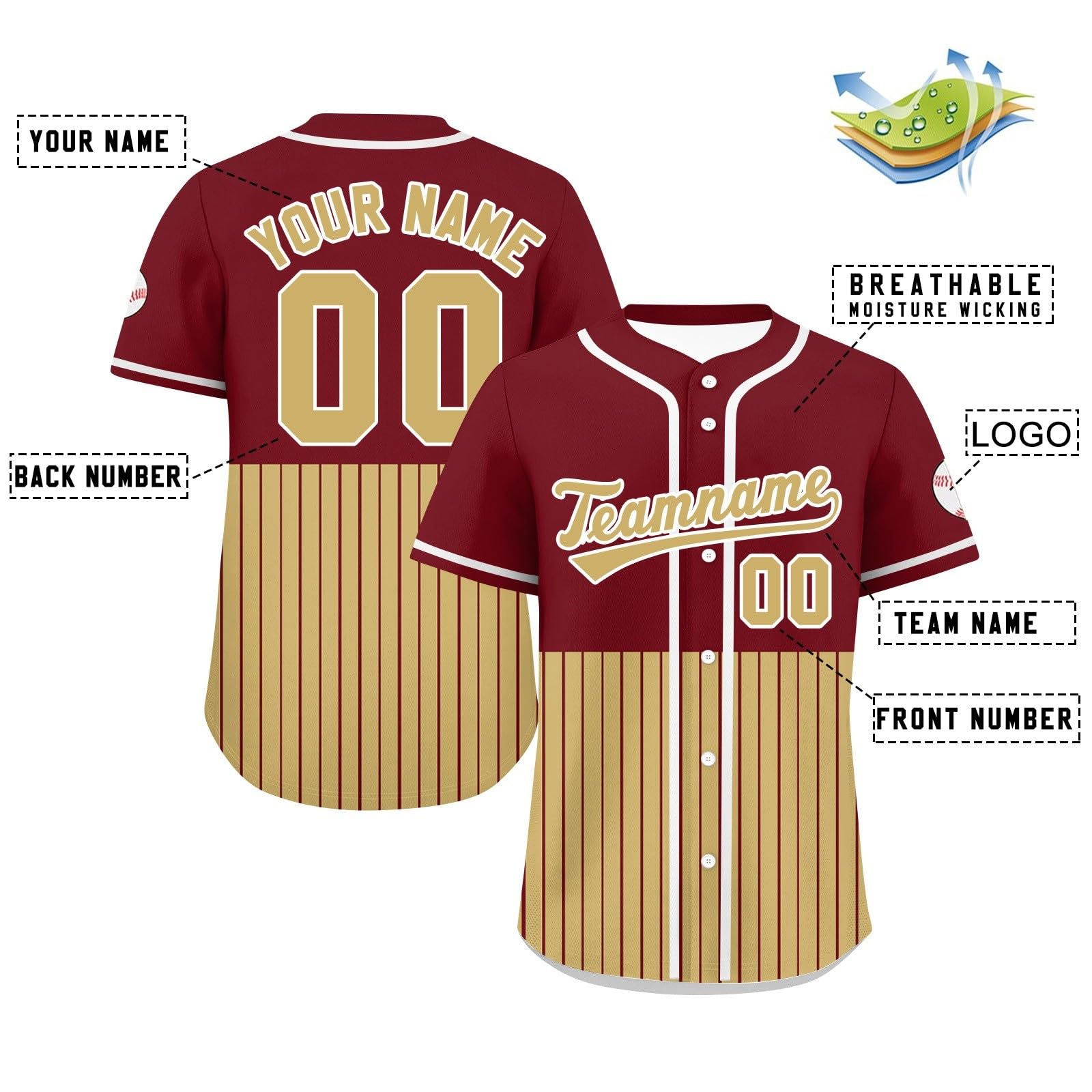 Magliette Personalizzate, Maglie da Baseball, Maglie da Football Americano Maglie Stampate con Il Tuo Nome e Numero, Adatte a Uomini, Donne e Bambini Maglie da Tifoso