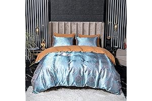Xamg Luxurious Ygbh Enhanced Jacquard Satin Twin Duvet Cover Set