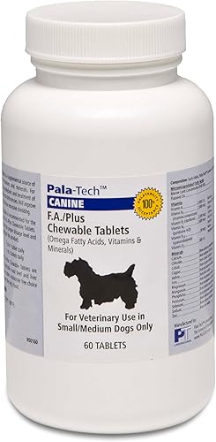 Pala-Tech FA Plus - Pestañas masticables para perros pequeños, 60 unidades