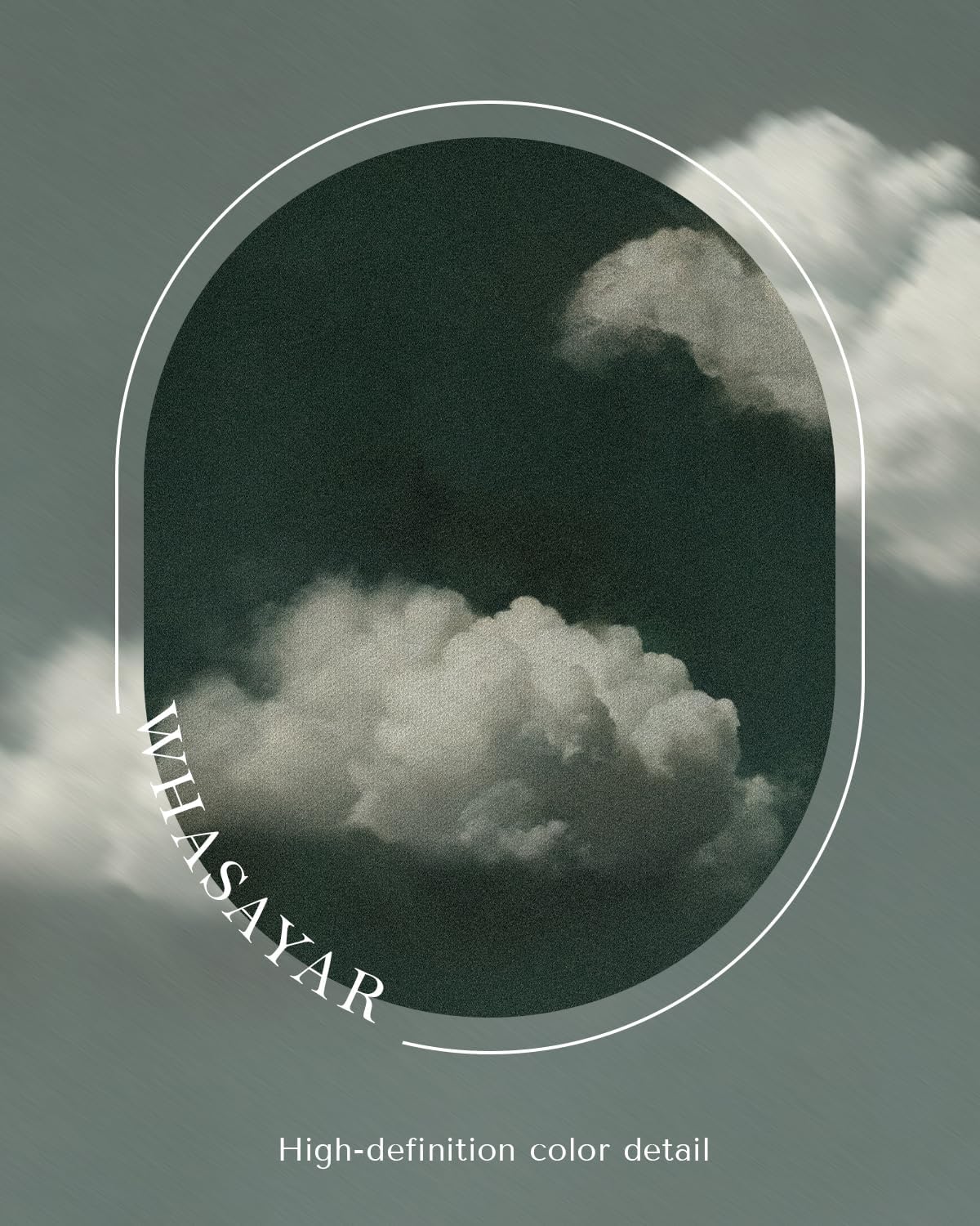 Vintage Black Framed Canvas Wall Art 12x16 Dark Blue Moody Cloud Painting, Abstract Minimalist Surreal Art Zen Sky Canvas Print, White Clouds Nature Home Artwork Bedroom Bathroom Decor - Image 5