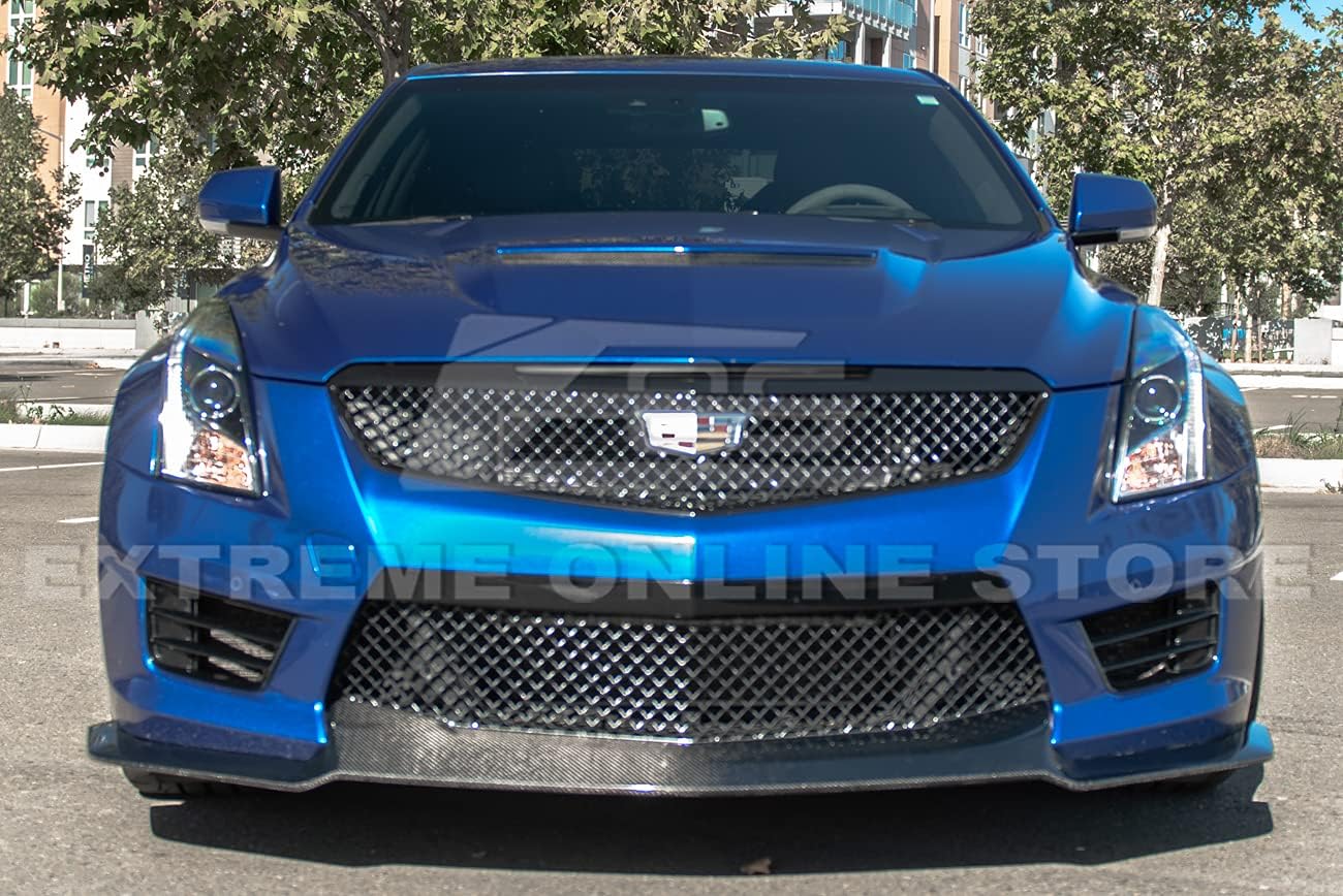 For 2016-2019 Cadillac ATS-V Models | Carbon Package Style CARBON FIBER Front Bumper Lower Lip Splitter