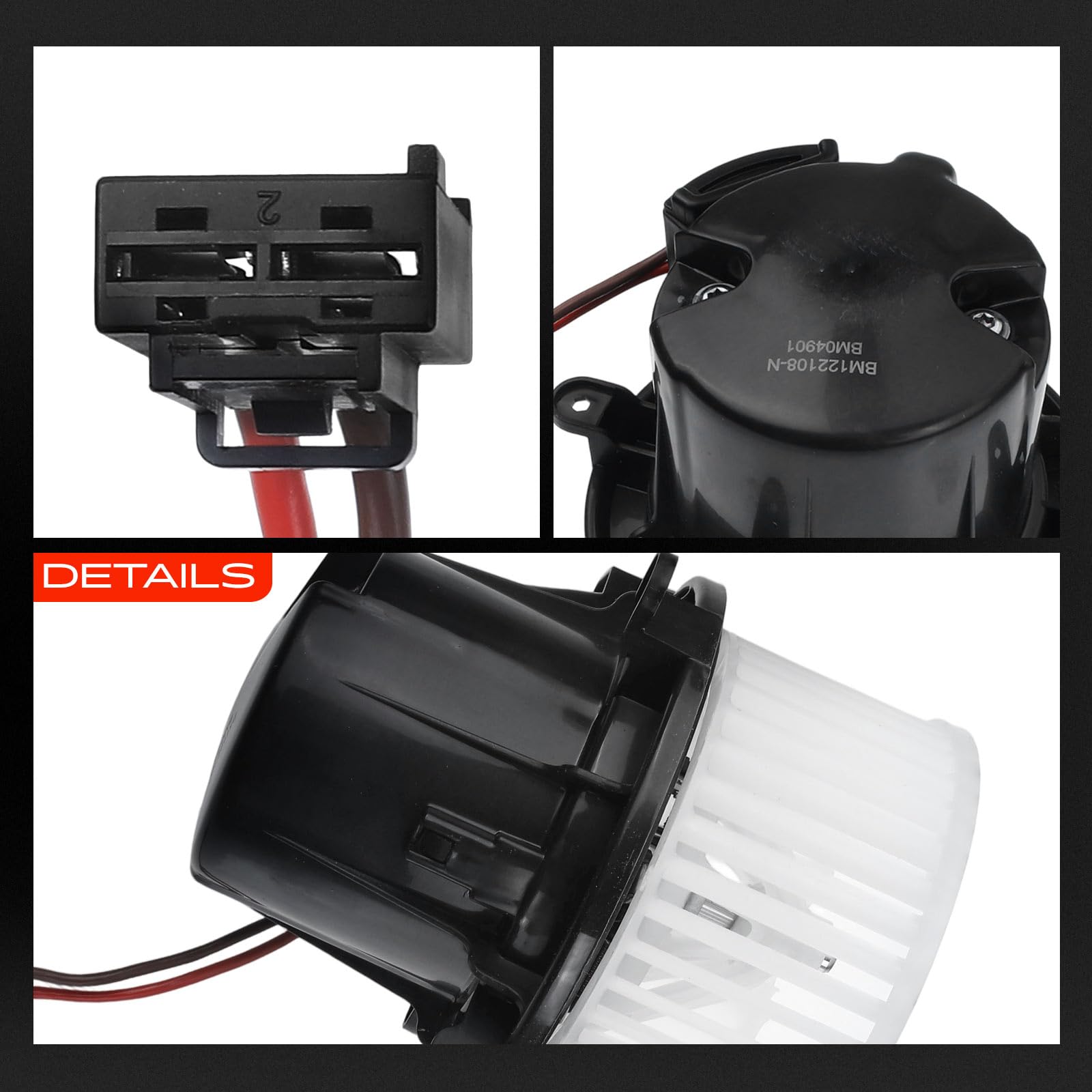 Frankberg Motor del ventilador del calefactor Compatible con Clase V W447 Vito Tourer W447 Marco Polo Camper W447 Vito Mixto (Double Cabin) W447 Sprinter 3-T Furgoneta B910 Replace# A0008304901